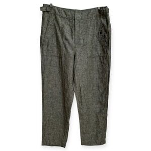 Athleta Voyager‎ 100% Linen Straight Leg Pants Size 14
